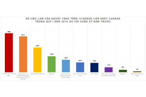 CANADA - Số việc cần người tăng gần 10% trong năm qua